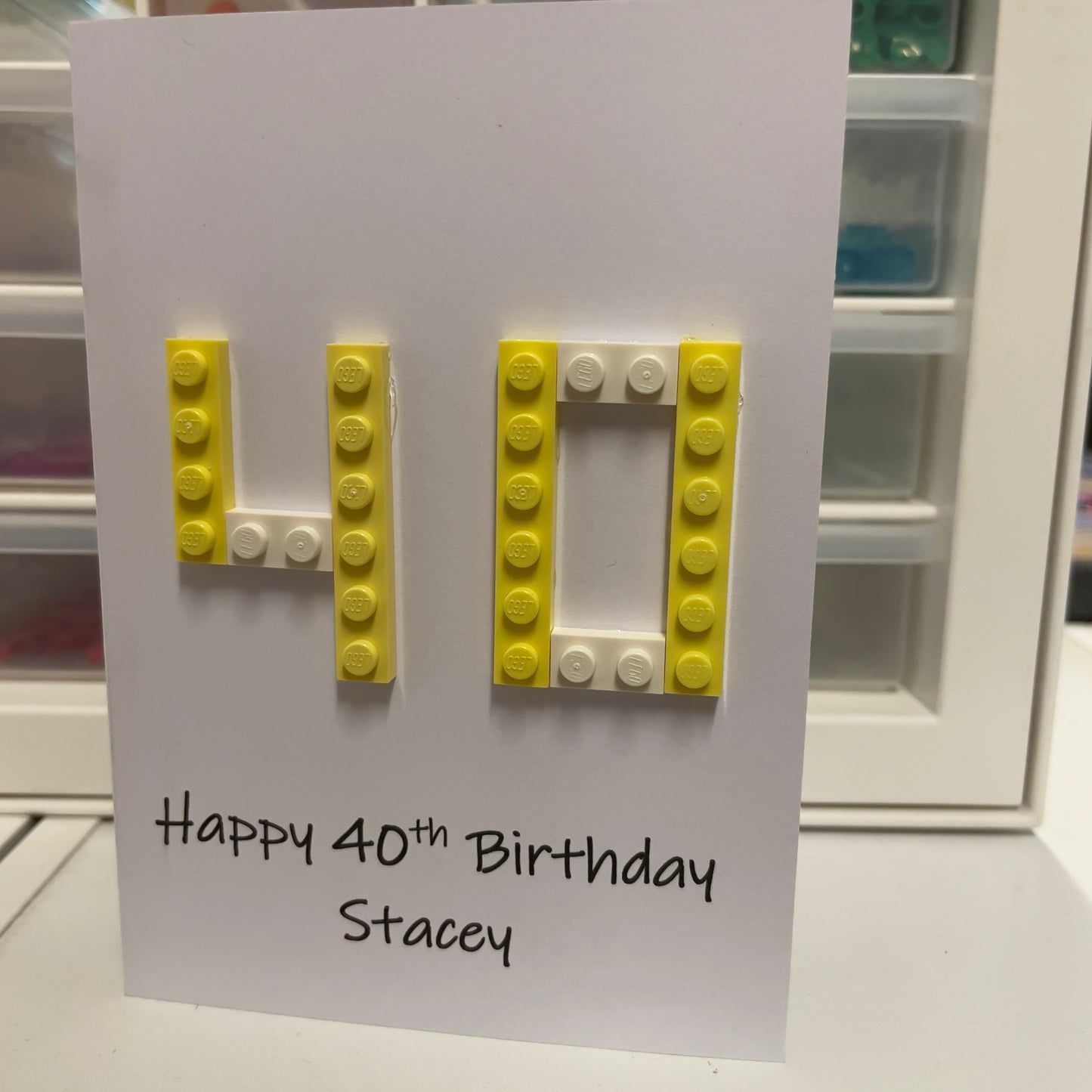 Lego® Custom Age Birthday Greeting Card