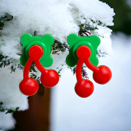 Brick Nic Lego Cherry Earring Set