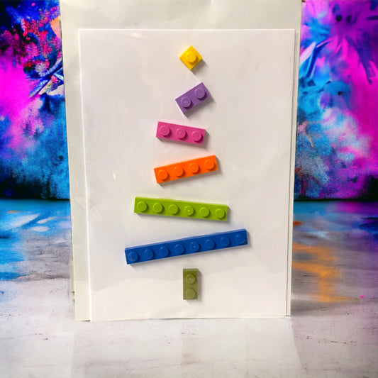 Brick Nic Lego Christmas Tree Christmas Greeting Cards