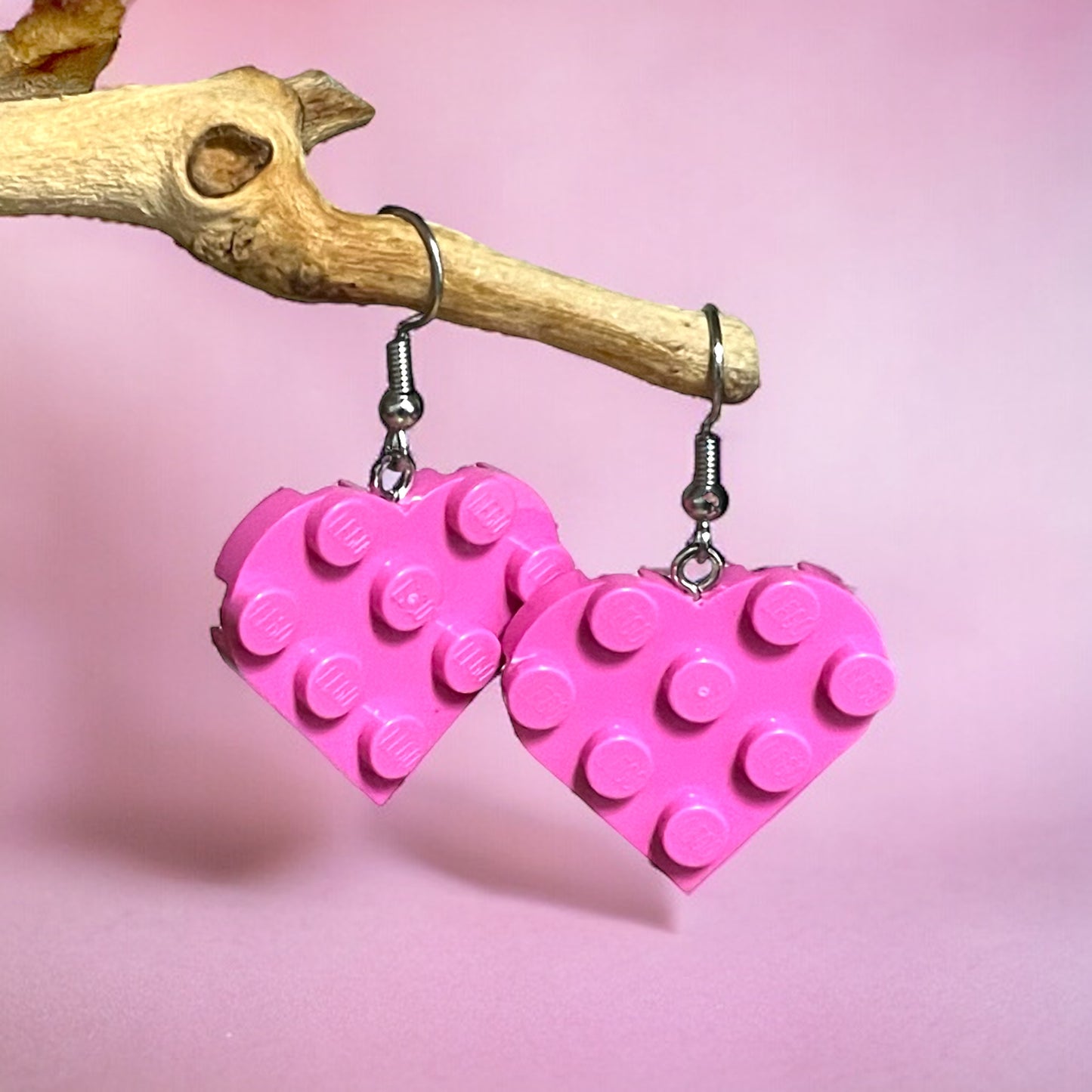 Brick Nic LEGO Heart Earring Set