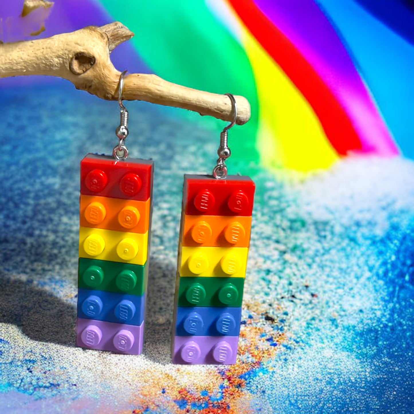 Brick Nic Lego Rainbow Earring Set