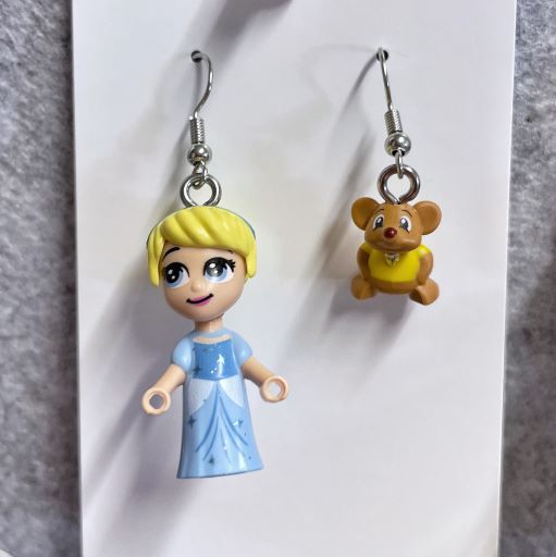 Lego® Disney Cinderella and Gus Hook Earrings